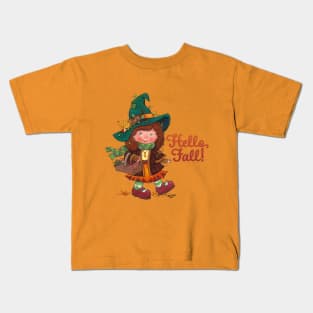 Witch Hazelnut "Hello, Fall!" Kids T-Shirt